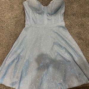 Corset sparkle ice blue dress